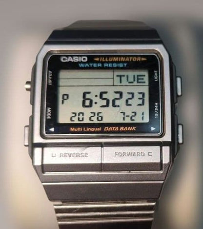 CASIO DATA BANK 2PC SET Digital Men's Watch — Japanese