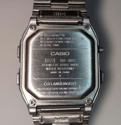 CASIO DATA BANK 2PC SET Digital Men's Watch — Japanese