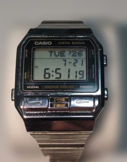 CASIO DATA BANK 2PC SET Digital Men's Watch — Japanese