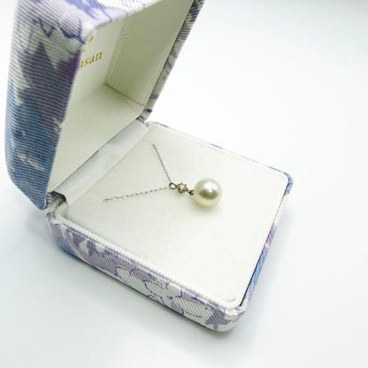 Pt900 Pt850 Akoya pearl diamond necklace with 8.3mm pearl and 40cm chain