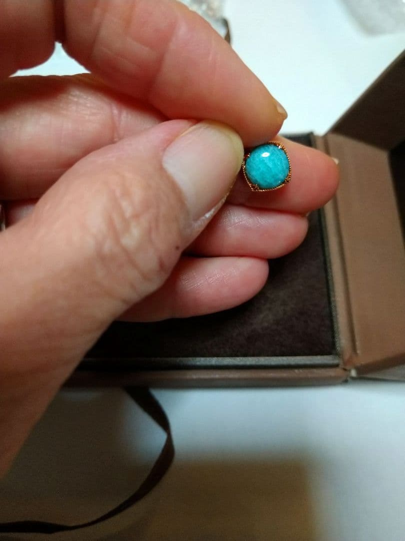 Agat Primavera Pendant Top in 14K yellow gold featuring rose cut labradorite, cabochon amazonite, and round cut diamonds