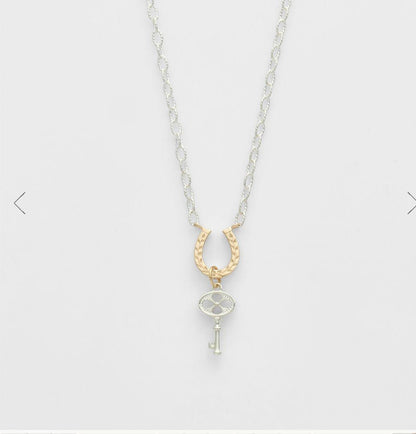 Agete 2026 Limited Edition silver and K10 necklace with charm set featuring a 45cm chain and small detailed charms