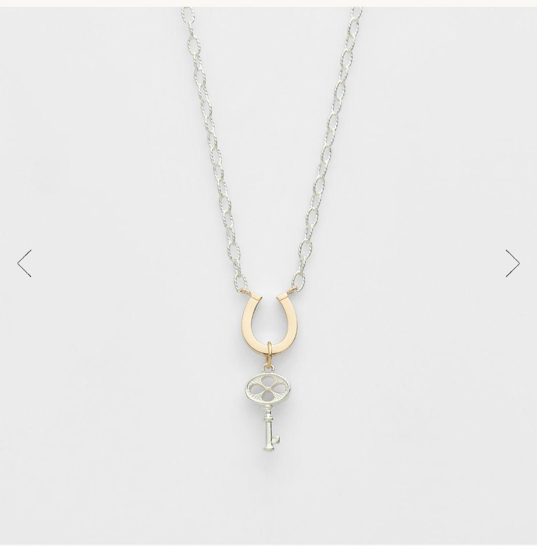 Agete 2026 Limited Edition silver and K10 necklace with charm set featuring a 45cm chain and small detailed charms