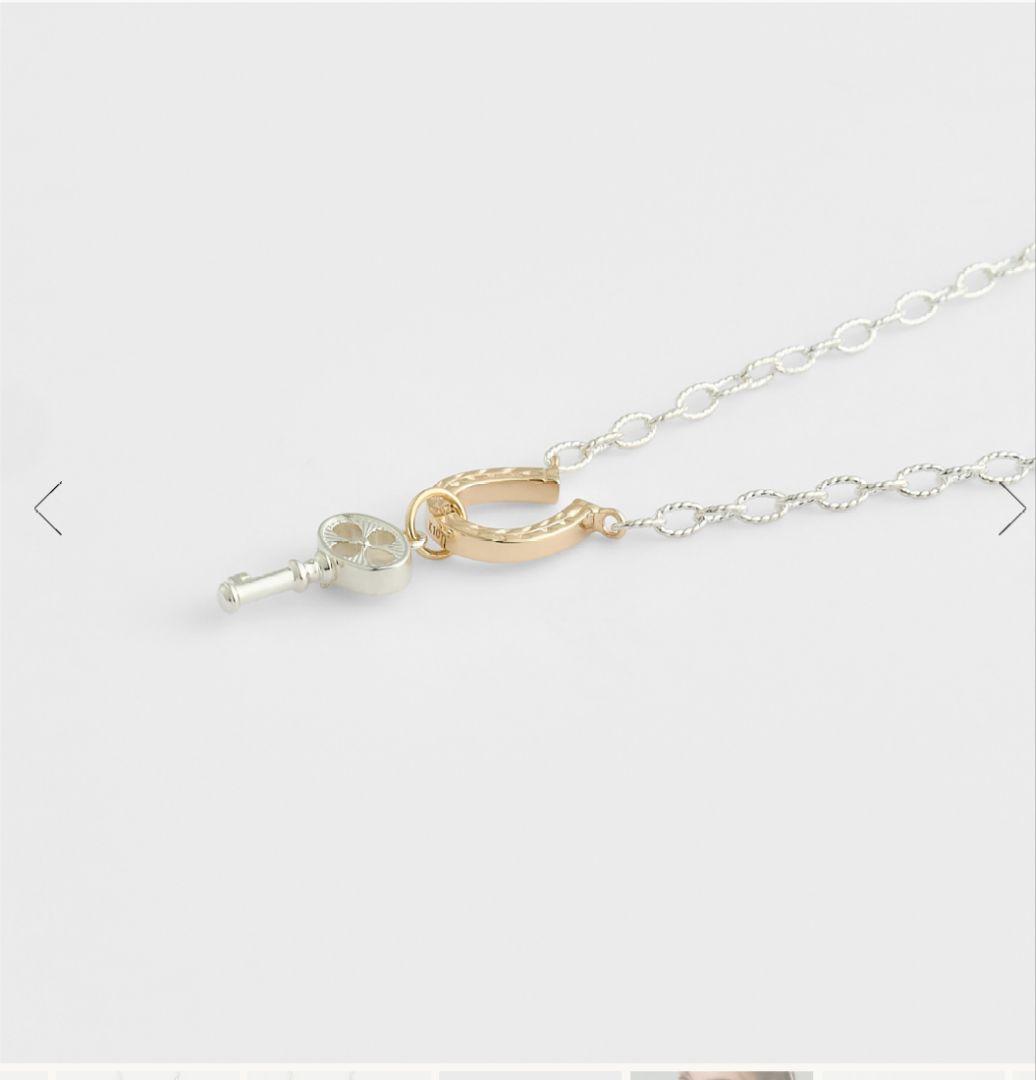 Agete 2026 Limited Edition silver and K10 necklace with charm set featuring a 45cm chain and small detailed charms