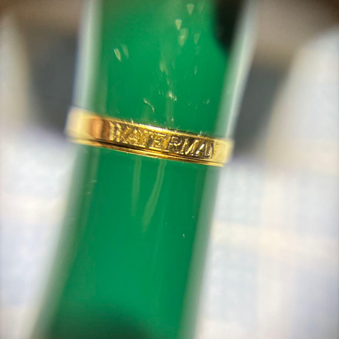 Waterman Fountain Pen with stainless steel fine tip shown with cap off on white background