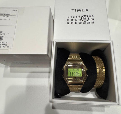 TIMEX MM6 Maison Margiela x TIMEX Gold Digital Men's Watch — Japanese
