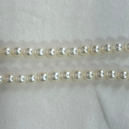 Akoya pearl necklace and earrings set with slightly deformed 8-8.5mm pearls and certificate of authenticity