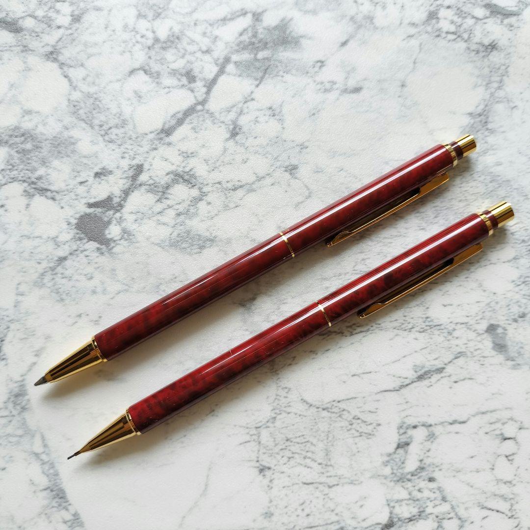 New PILOT Ruano Pen Set including ballpoint pen and mechanical pencil with pen case showing minor wear