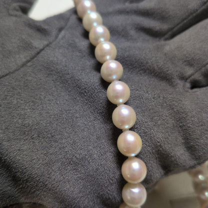 Akoya pearl necklace 7.0 to 7.5 mm with certificate, 47 cm length including clasp