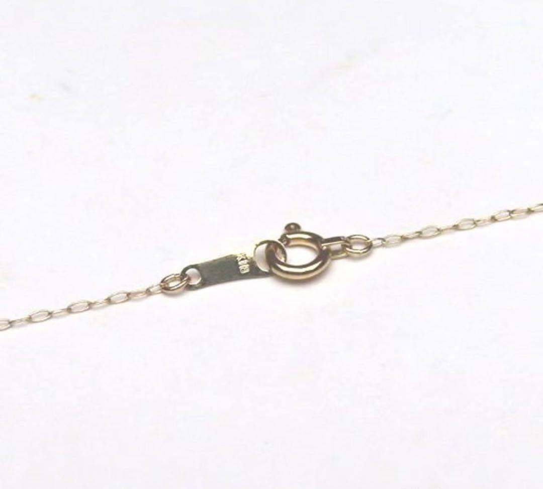 Akoya pearl necklace with 9.0mm round white blue pink pearls and 0.19ct diamond set in K18 gold