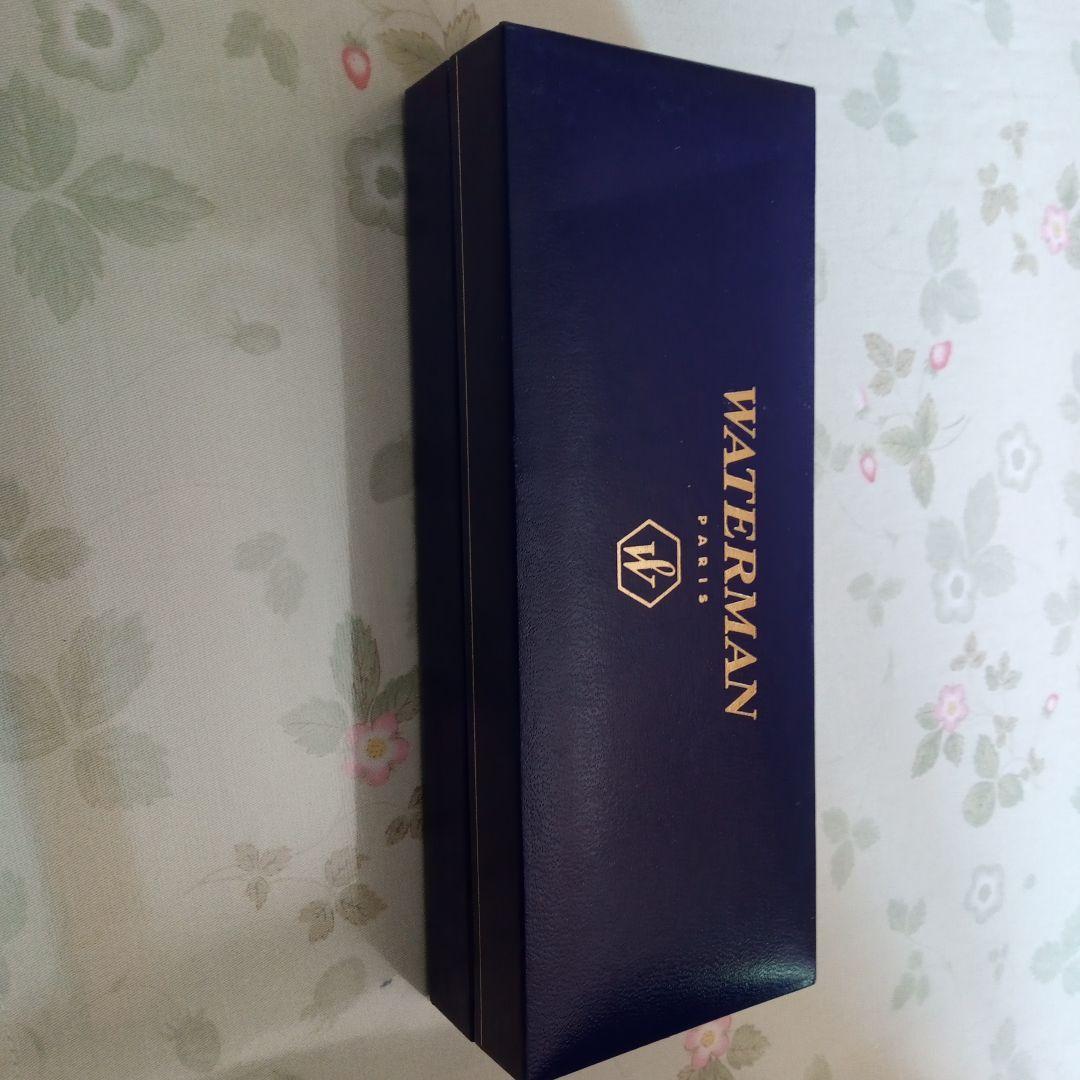 Waterman Nissan Non-Sale Pen with original box showing slight discoloration and ink remaining