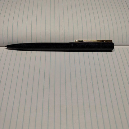 Waterman black ballpoint pen with gold clip and slim black plastic body