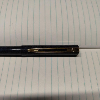 Waterman black ballpoint pen with gold clip and slim black plastic body
