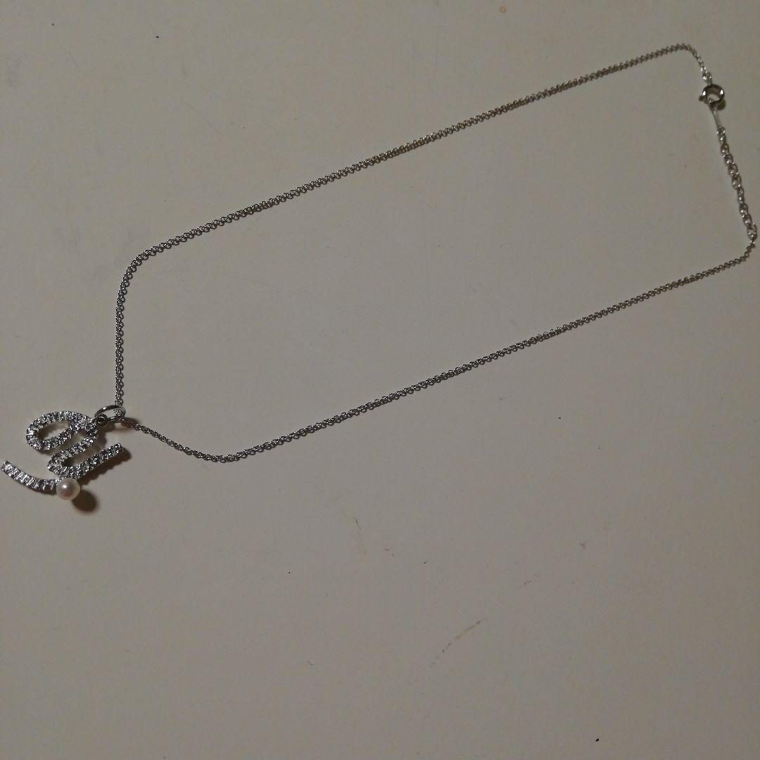 TASAKI Initial Y Necklace 40 cm silver chain with letter Y pendant