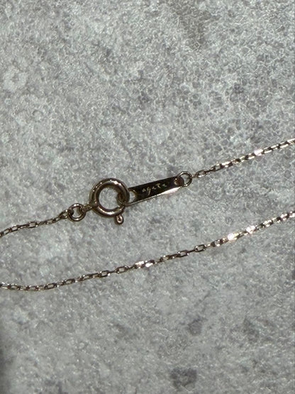 agete Long Y-Chain necklace with blue Larimar gemstone on adjustable 60 to 70 cm chain