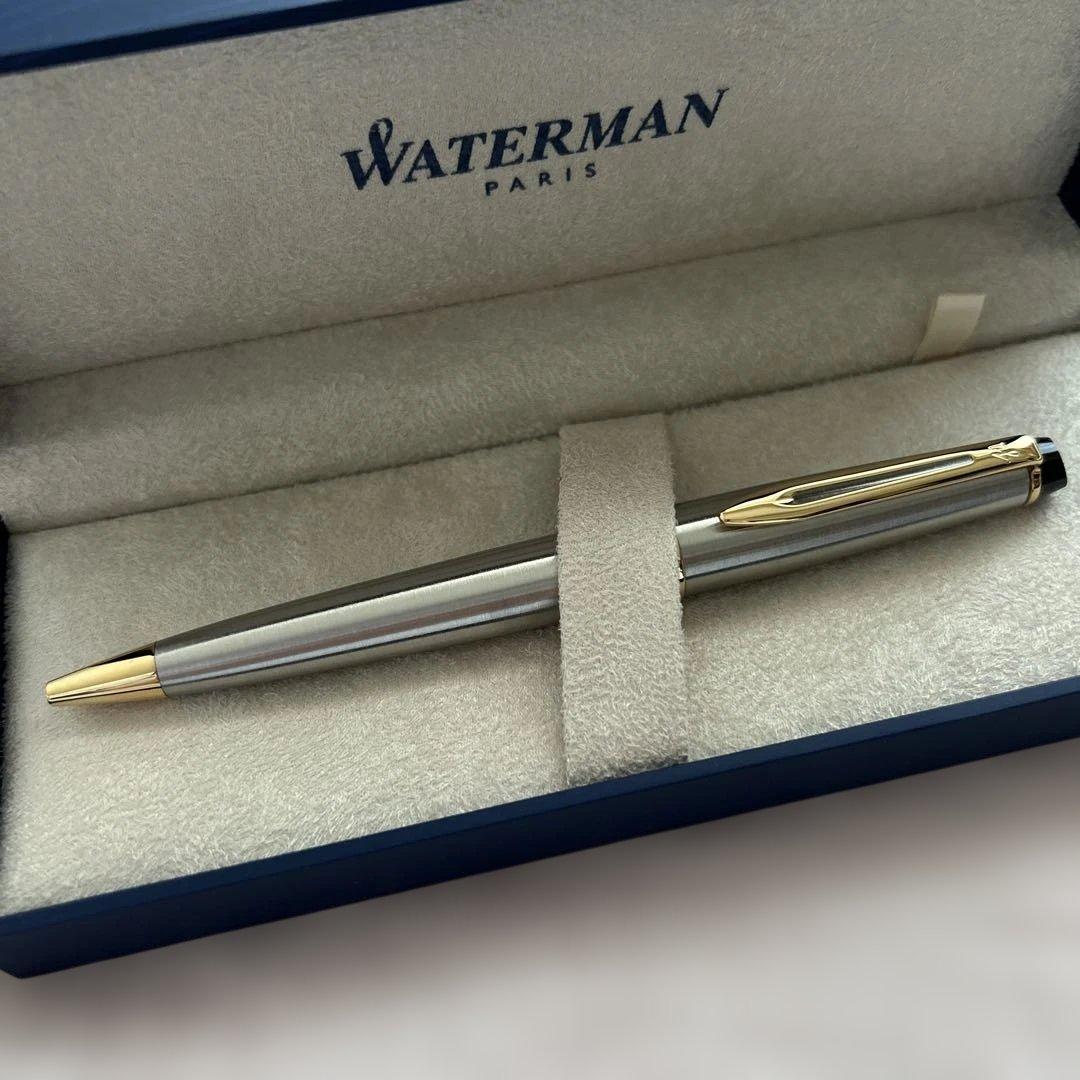 WATERMAN Ballpoint Pen in silver and gold finish with a dedicated box included