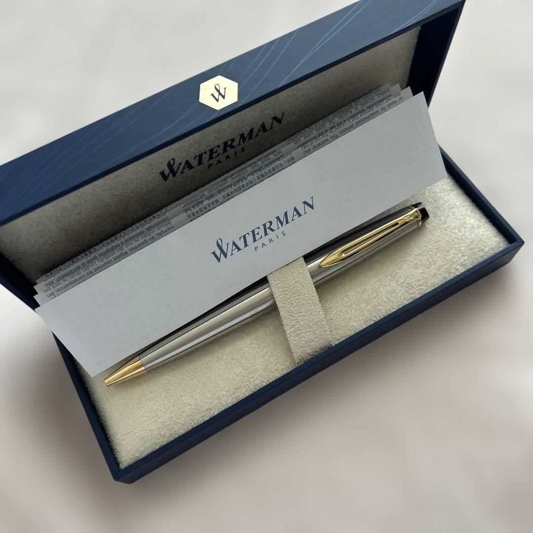WATERMAN Ballpoint Pen in silver and gold finish with a dedicated box included