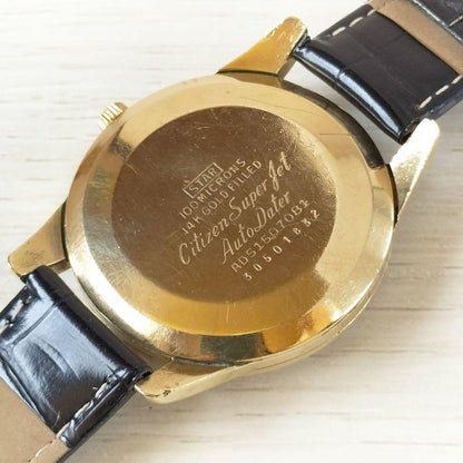 Citizen Super Jet Auto Data 39 Jewel Manual Men's Watch — Japanese