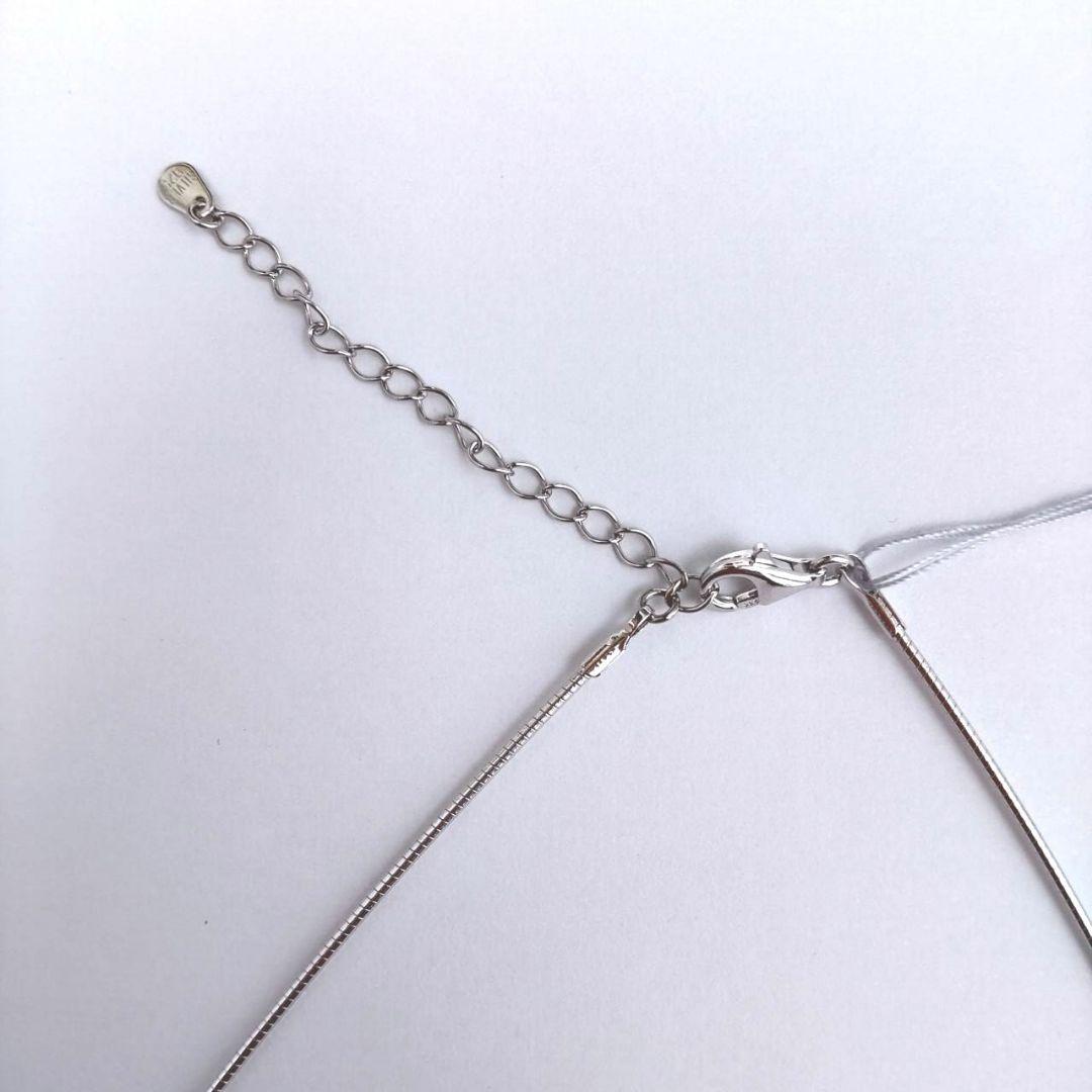 Akoya pearl necklace with 8mm pearls on silver omega chain approximately 45cm long with silver clasp
