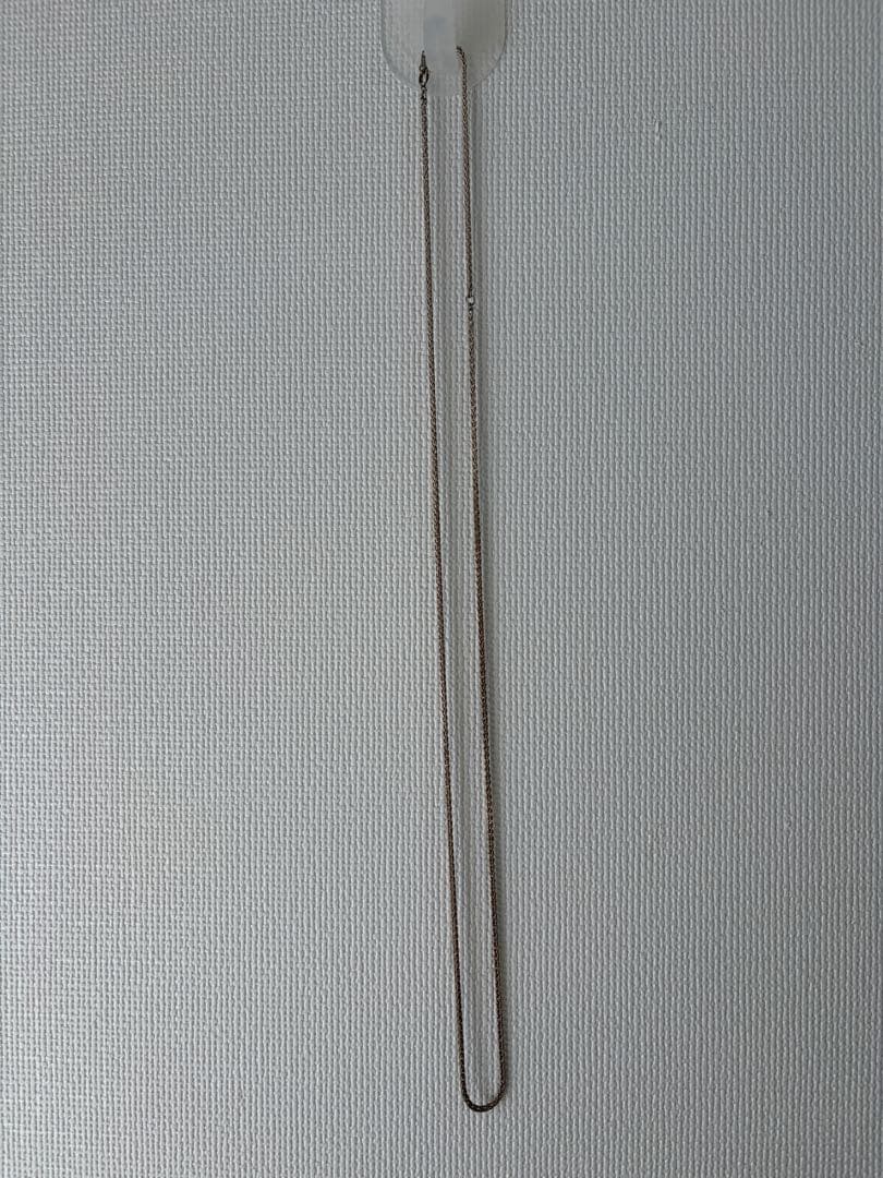 Agete silver necklace chain 70cm length displayed on white background