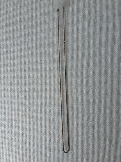 Agete silver necklace chain 70cm length displayed on white background