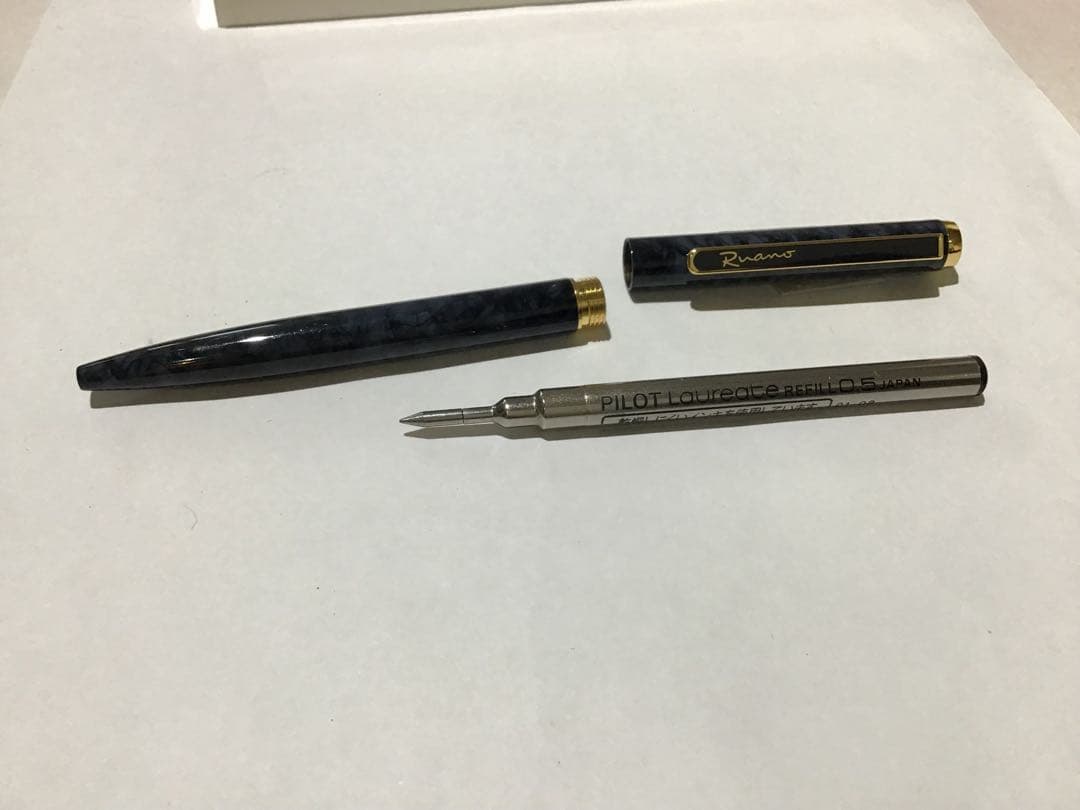 Pilot Ruano marble color fountain pen in new condition, discontinued model with aged ink