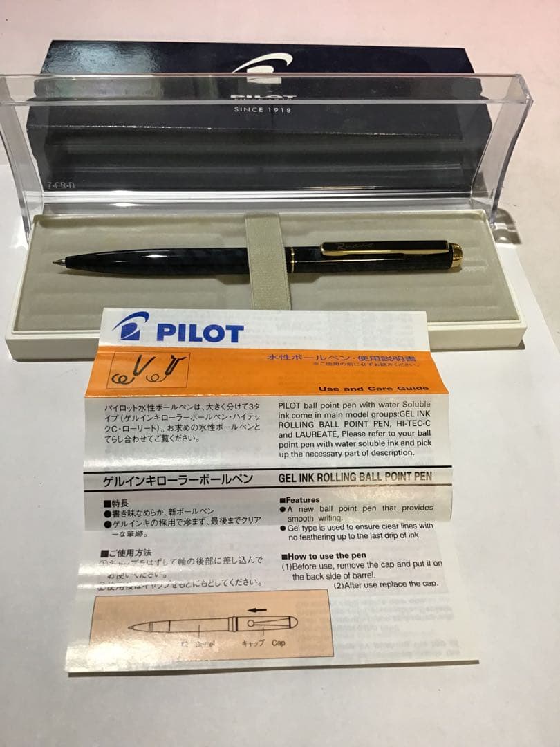Pilot Ruano marble color fountain pen in new condition, discontinued model with aged ink