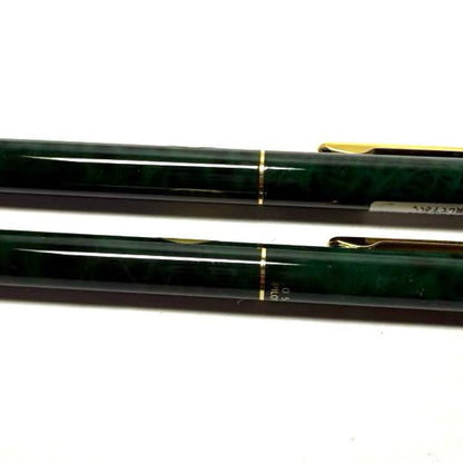 Pilot Luerno mechanical pencil and ballpoint pen set in green and black marble finish