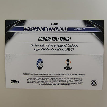 Topps Charles De Catteler Signature Card — Japanese