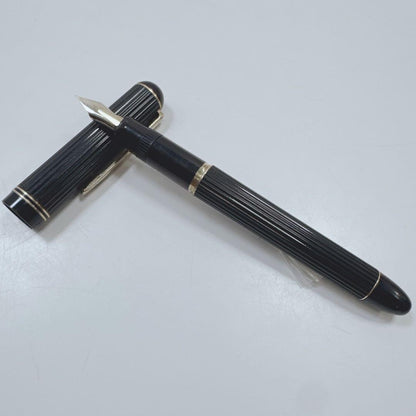 Used PILOT Justus K2446 14K 585 fine point fountain pen with case showing surface wear