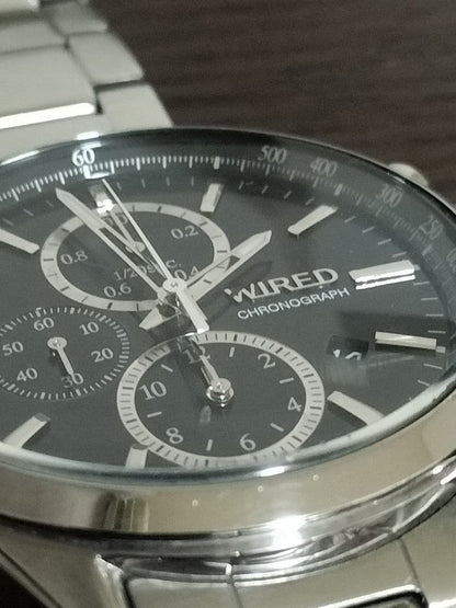 SEIKO WIRED Chronograph Black Quartz Men's Watch — Japanese