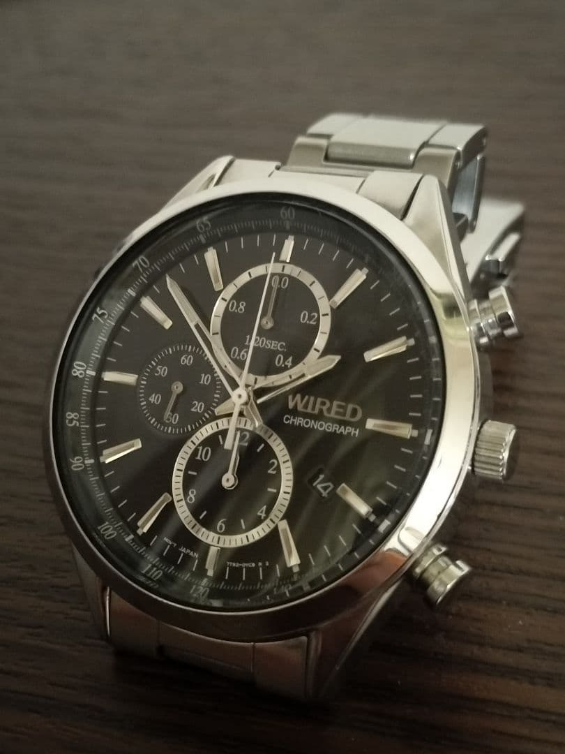 SEIKO WIRED Chronograph Black Quartz Men's Watch — Japanese