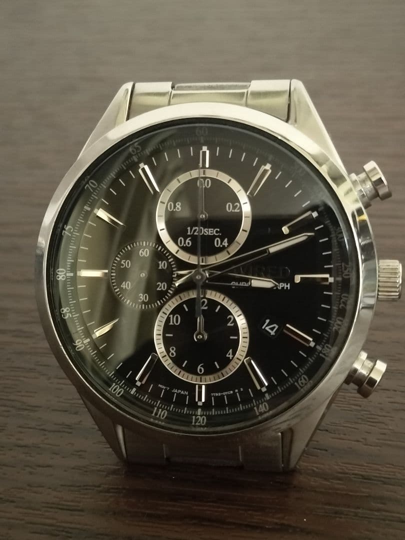 SEIKO WIRED Chronograph Black Quartz Men's Watch — Japanese