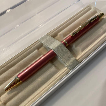 Discontinued PILOT Cavalier oil-based ballpoint pen in gold color with 0.7mm tip and push mechanism