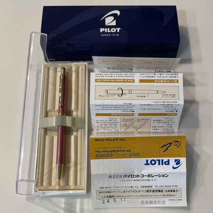 Discontinued PILOT Cavalier oil-based ballpoint pen in gold color with 0.7mm tip and push mechanism
