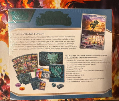 Pokemon Pokémon Center Edition Twilight Masquerade ETB Unopened Box — English