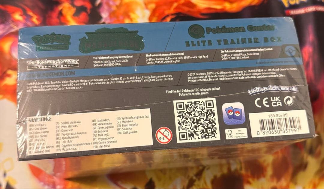 Pokemon Pokémon Center Edition Twilight Masquerade ETB Unopened Box — English