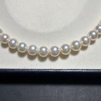 TASAKI Akoya Pearl Gradient Necklace 8.5 Swan Teri, 42.5 cm length with lustrous pearls