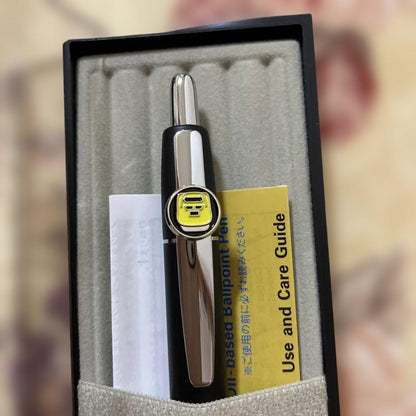 Pilot JR Tokai D R. Yellow ballpoint pen in black color with instruction manual included