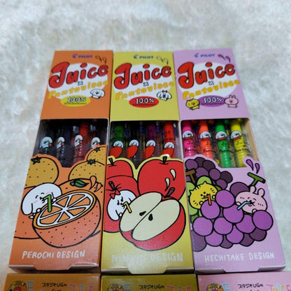 PILOT Juice 0.5mm ballpoint pen 4-color set including orange, green, pink, and purple pens, pack of 6