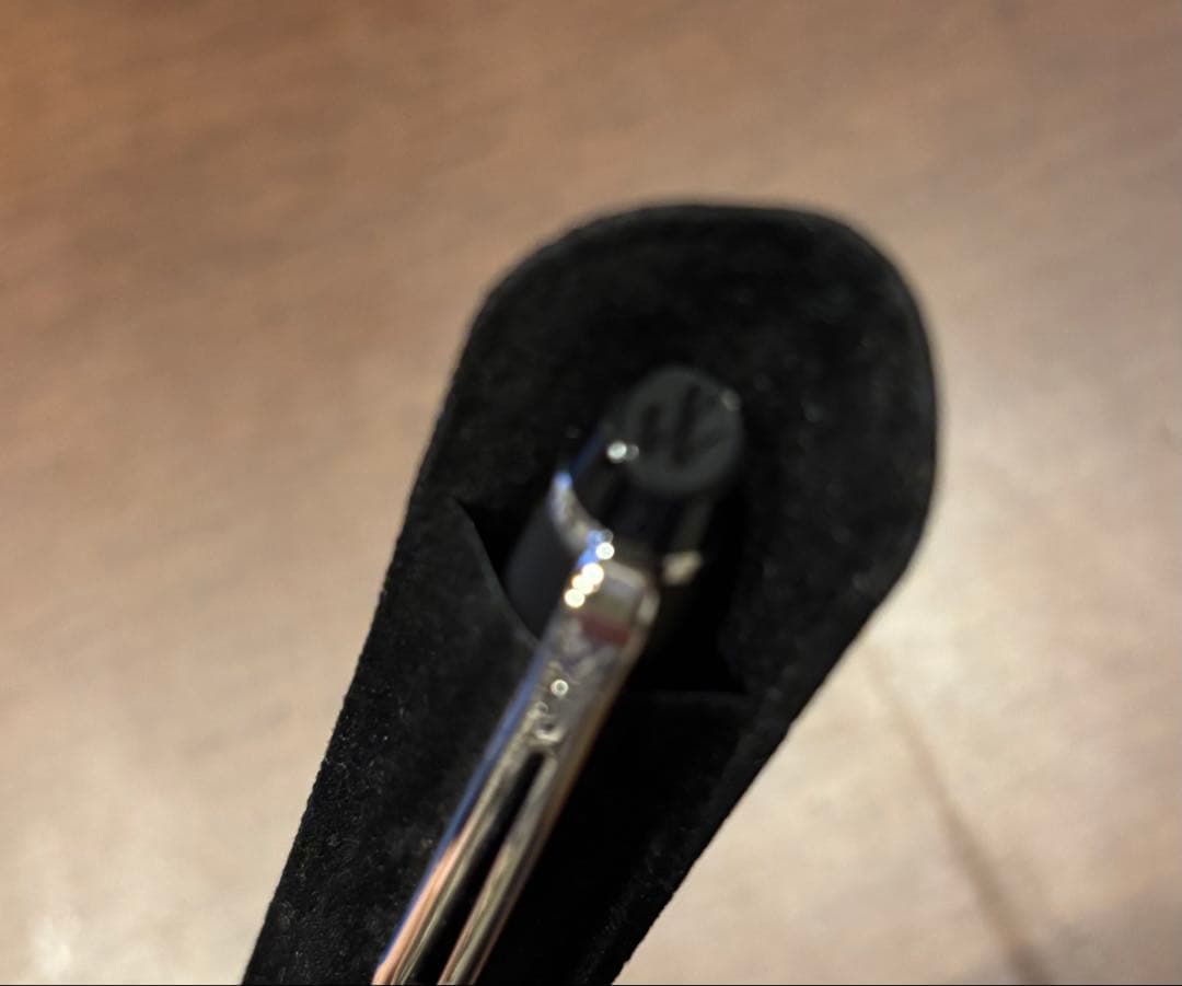 Black WATERMAN ballpoint pen with sleek design and silver clip on white background