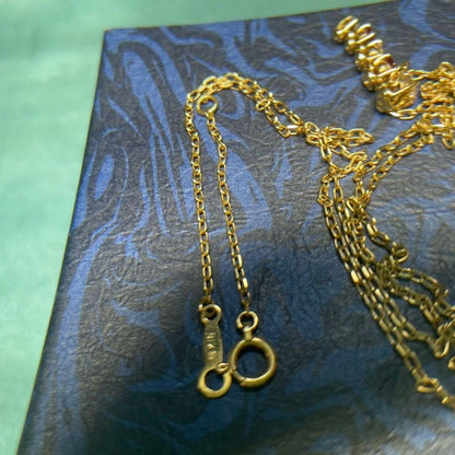 Beautiful MIKIMOTO Diamond and Ruby Necklace in K18 Yellow Gold with 42cm chain and 16mm pendant
