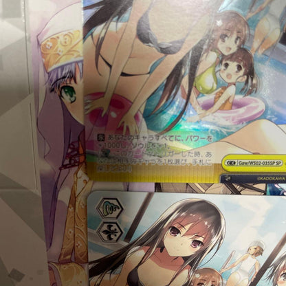 Weiss Schwarz Swimsuit Weiss Schwarz Dengeki Bunko The Tumultuous Recreation sp Sign — Japanese