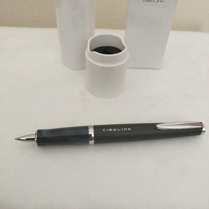 Pilot TIMELINE ballpoint pen in Eternal Blue color with matching case, box, and instruction manual