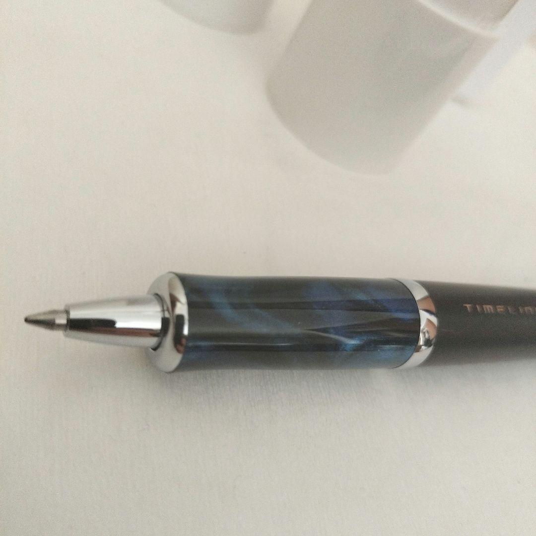 Pilot TIMELINE ballpoint pen in Eternal Blue color with matching case, box, and instruction manual