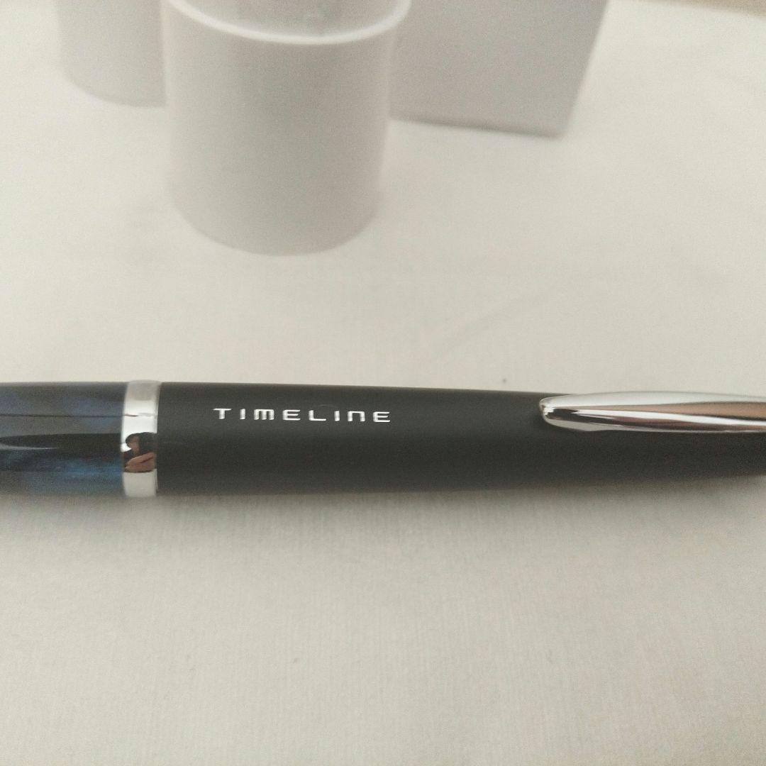 Pilot TIMELINE ballpoint pen in Eternal Blue color with matching case, box, and instruction manual
