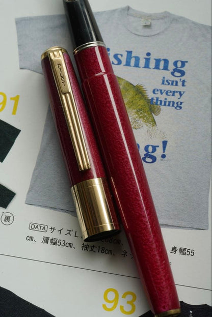1960s Pilot Super Special Shaft fountain pen model 150 with fine tip and resin body showing slight wear and repair