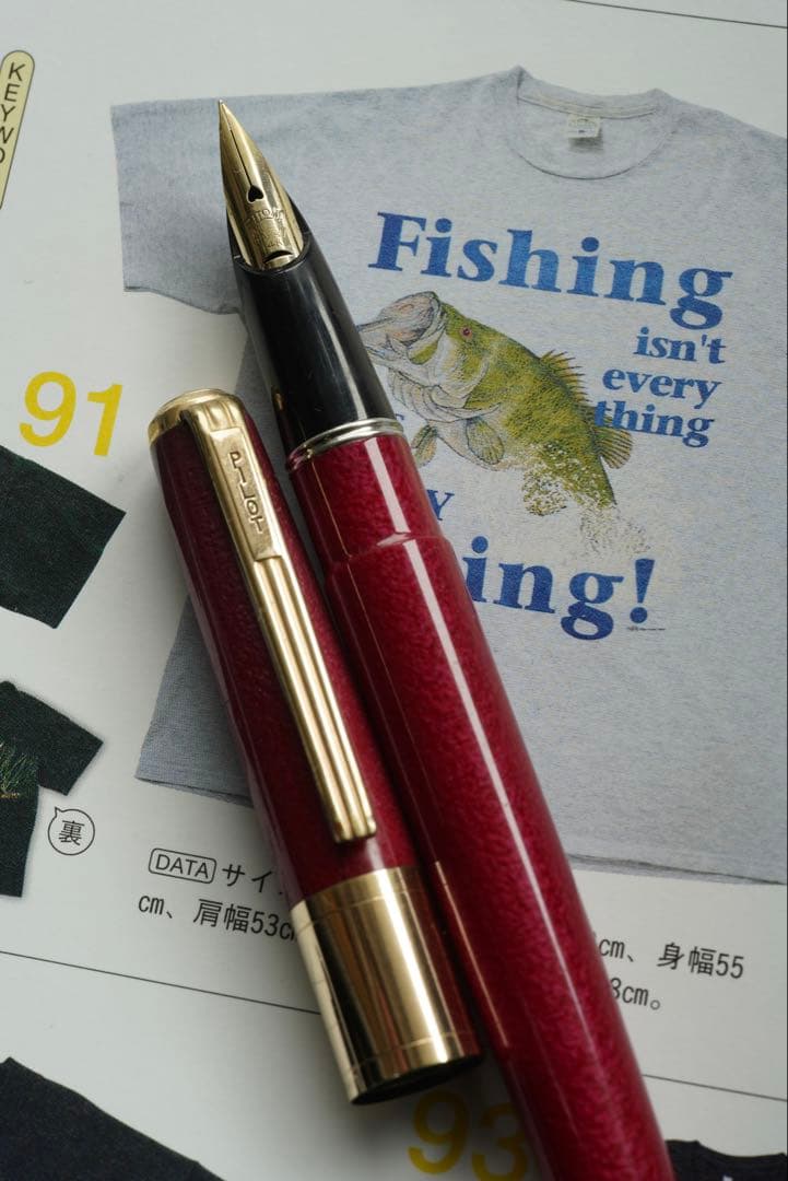 1960s Pilot Super Special Shaft fountain pen model 150 with fine tip and resin body showing slight wear and repair