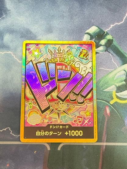 One Piece Uta Don Super Parallel Gold Frame SEC — Don!! Card — Japanese
