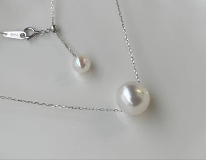 White Dream Aurora Phoenix pearl necklace featuring 10.2mm white pearl on PT900 chain with certificate